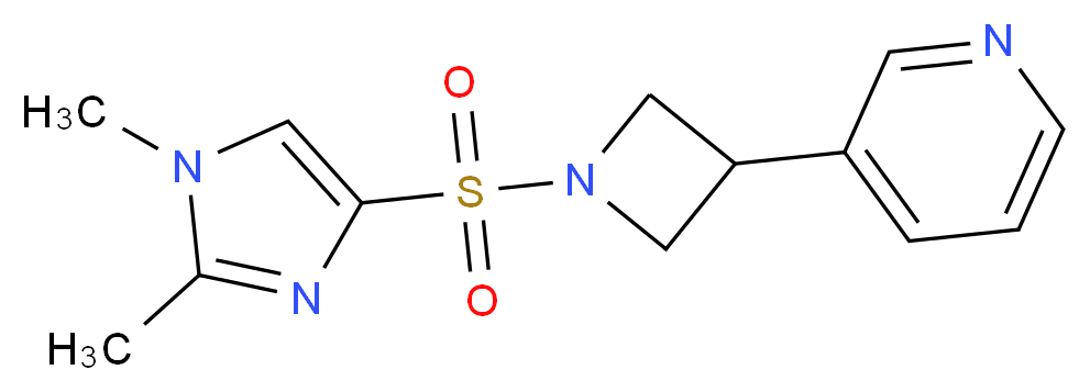 3-{1-[(1,2-dimethyl-1H-imidazol-4-yl)sulfonyl]-3-azetidinyl}pyridine_分子结构_CAS_)
