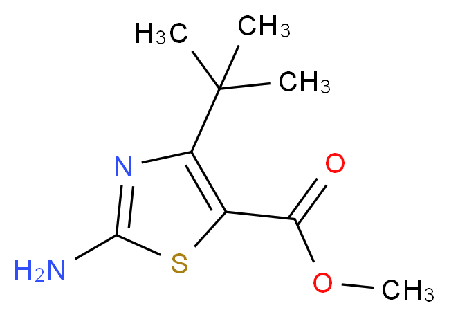 methyl 2-amino-4-tert-butyl-1,3-thiazole-5-carboxylate_分子结构_CAS_478258-61-6