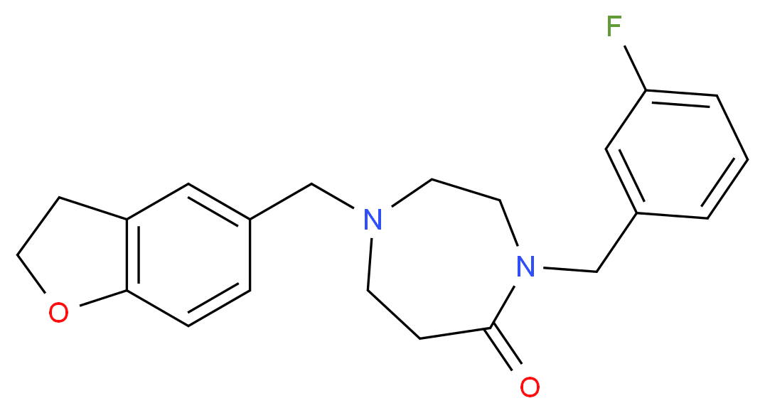 1-(2,3-dihydro-1-benzofuran-5-ylmethyl)-4-(3-fluorobenzyl)-1,4-diazepan-5-one_分子结构_CAS_)