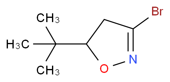 3-Bromo-5-tert-butyl-4,5-dihydroisoxazole_分子结构_CAS_128464-85-7)