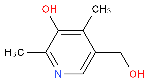 5-(hydroxymethyl)-2,4-dimethylpyridin-3-ol_分子结构_CAS_148-51-6