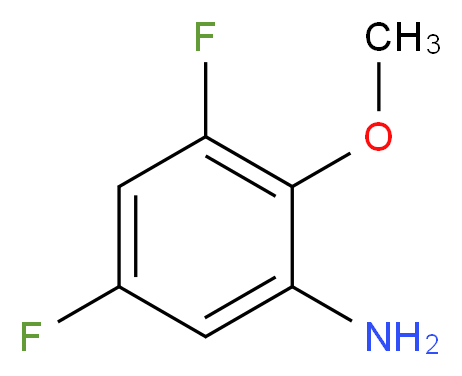 3,5-二氟-2-甲氧基苯胺, JRD_分子结构_CAS_41860-67-7)