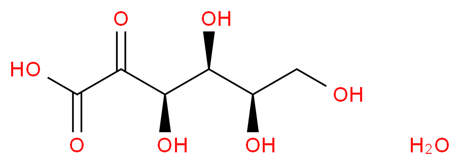 (3R,4S,5R)-3,4,5,6-tetrahydroxy-2-oxohexanoic acid hydrate_分子结构_CAS_342385-52-8