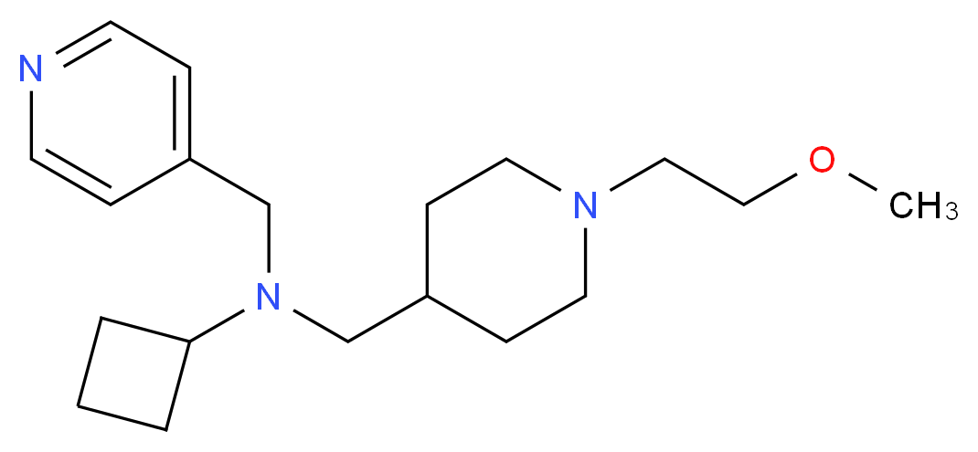 N-{[1-(2-methoxyethyl)-4-piperidinyl]methyl}-N-(4-pyridinylmethyl)cyclobutanamine_分子结构_CAS_)
