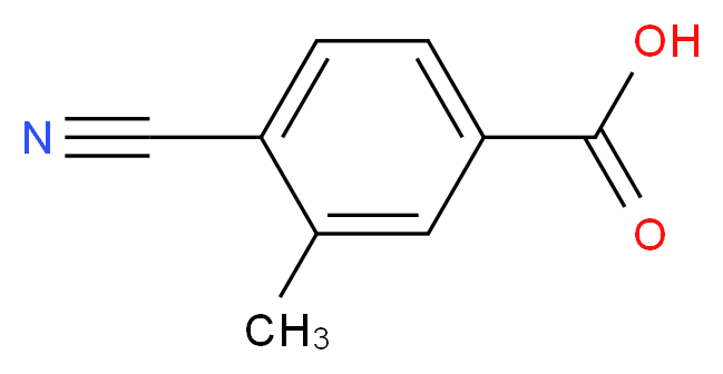 4-cyano-3-methylbenzoic acid_分子结构_CAS_73831-13-7