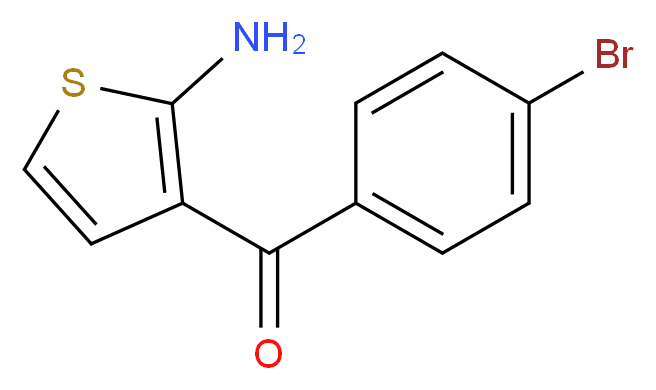 2-氨基-3-(4-溴苯酰基)噻吩_分子结构_CAS_399043-24-4)