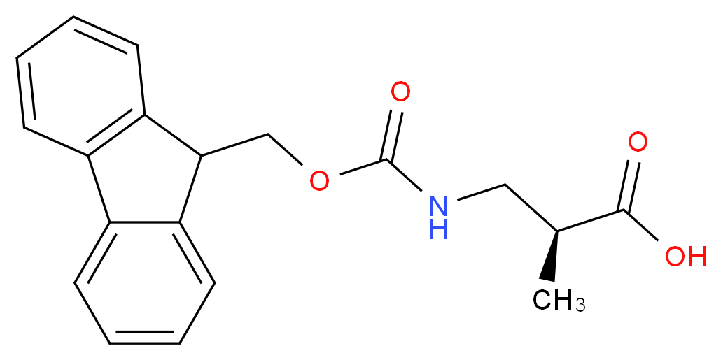 (2S)-3-{[(9H-fluoren-9-ylmethoxy)carbonyl]amino}-2-methylpropanoic acid_分子结构_CAS_203854-58-4