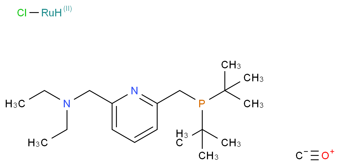 ({6-[(di-tert-butylphosphanyl)methyl]pyridin-2-yl}methyl)diethylamine; chloro(hydrido)ruthenium; methanidylidyneoxidanium_分子结构_CAS_863971-62-4