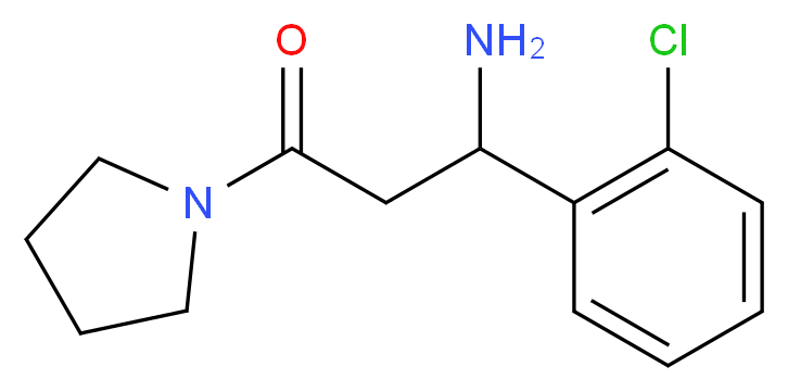 3-Amino-3-(2-chloro-phenyl)-1-pyrrolidin-1-yl-propan-1-one_分子结构_CAS_)