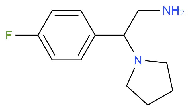 2-(4-fluorophenyl)-2-pyrrolidin-1-ylethanamine_分子结构_CAS_876710-64-4)