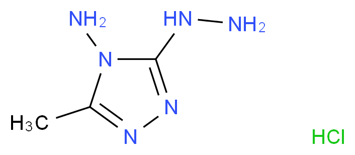 3-Hydrazino-5-methyl-4H-1,2,4-triazol-4-ylamine hydrochloride_分子结构_CAS_59545-76-5)