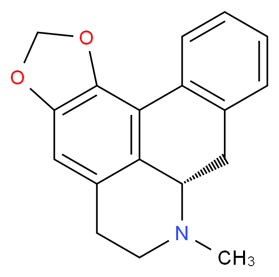 (12S)-11-methyl-3,5-dioxa-11-azapentacyclo[10.7.1.0<sup>2</sup>,<sup>6</sup>.0<sup>8</sup>,<sup>2</sup><sup>0</sup>.0<sup>1</sup><sup>4</sup>,<sup>1</sup><sup>9</sup>]icosa-1(20),2(6),7,14(19),15,17-hexaene_分子结构_CAS_2030-53-7