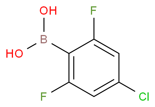 4-CHLORO-2,6-DIFLUOROPHENYLBORONIC ACID_分子结构_CAS_925911-61-1)