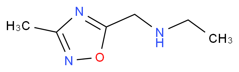 ethyl[(3-methyl-1,2,4-oxadiazol-5-yl)methyl]amine_分子结构_CAS_1082766-34-4