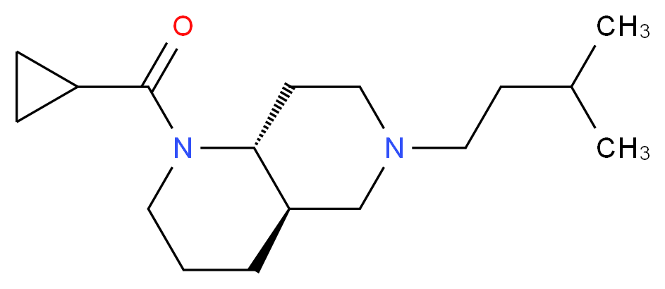 (4aR*,8aR*)-1-(cyclopropylcarbonyl)-6-(3-methylbutyl)decahydro-1,6-naphthyridine_分子结构_CAS_)
