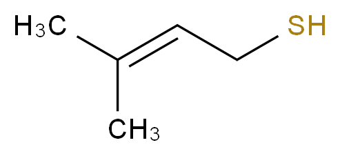 3-methylbut-2-ene-1-thiol_分子结构_CAS_5287-45-6