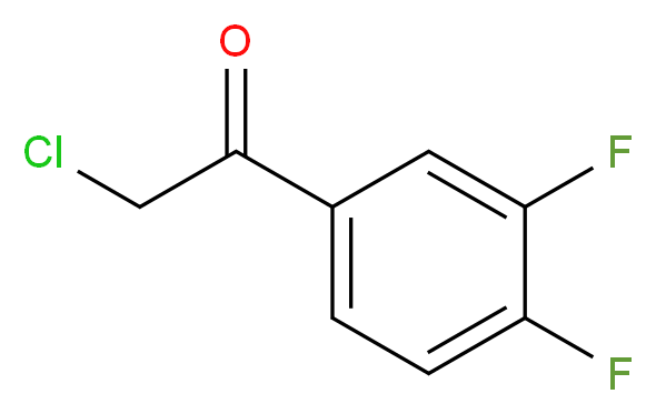 3,4-Difluorophenacyl chloride_分子结构_CAS_51336-95-9)
