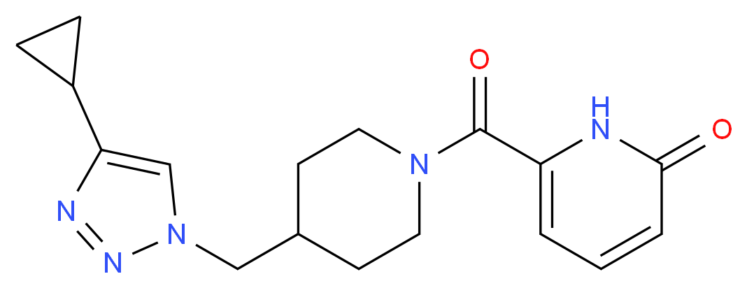6-({4-[(4-cyclopropyl-1H-1,2,3-triazol-1-yl)methyl]piperidin-1-yl}carbonyl)pyridin-2(1H)-one_分子结构_CAS_)