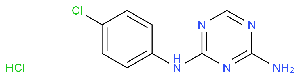 2-N-(4-chlorophenyl)-1,3,5-triazine-2,4-diamine hydrochloride_分子结构_CAS_2019-25-2