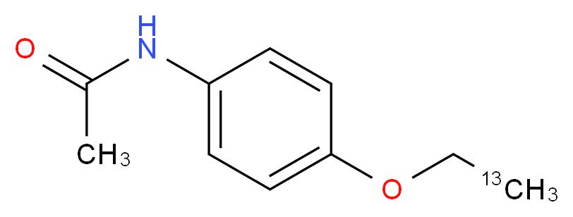 N-{4-[(2-<sup>1</sup><sup>3</sup>C)ethoxy]phenyl}acetamide_分子结构_CAS_286425-41-0