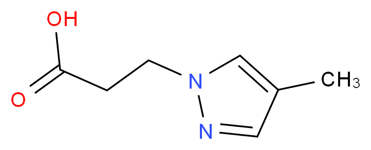 3-(4-Methyl-1H-pyrazol-1-yl)propanoic acid_分子结构_CAS_)