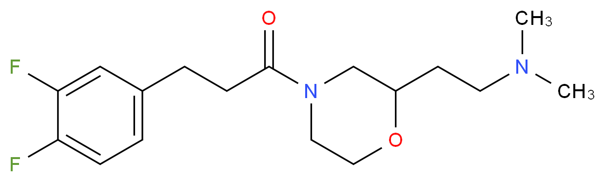(2-{4-[3-(3,4-difluorophenyl)propanoyl]-2-morpholinyl}ethyl)dimethylamine_分子结构_CAS_)