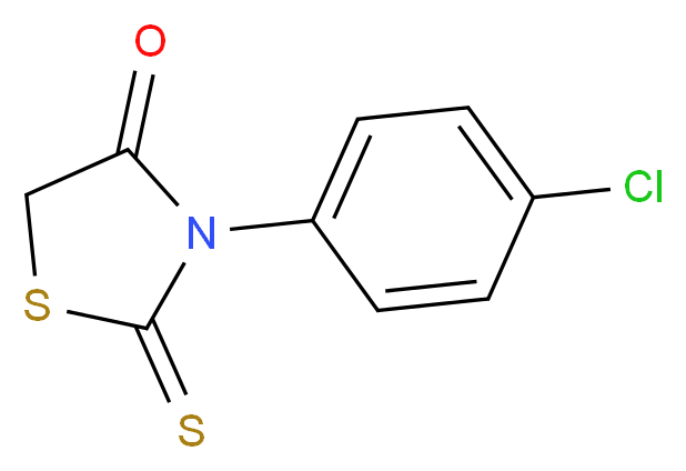 3-(4-chlorophenyl)-2-sulfanylidene-1,3-thiazolidin-4-one_分子结构_CAS_13037-55-3