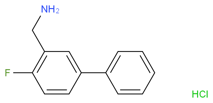 (4-Fluoro[1,1'-biphenyl]-3-yl)methanamine hydrochloride_分子结构_CAS_)