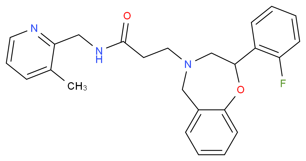 3-[2-(2-fluorophenyl)-2,3-dihydro-1,4-benzoxazepin-4(5H)-yl]-N-[(3-methyl-2-pyridinyl)methyl]propanamide_分子结构_CAS_)