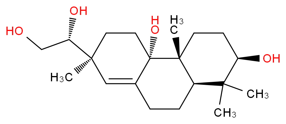 (2R,4aR,4bS,7S,10aR)-7-[(1R)-1,2-dihydroxyethyl]-1,1,4a,7-tetramethyl-1,2,3,4,4a,4b,5,6,7,9,10,10a-dodecahydrophenanthrene-2,4b-diol_分子结构_CAS_1188282-00-9