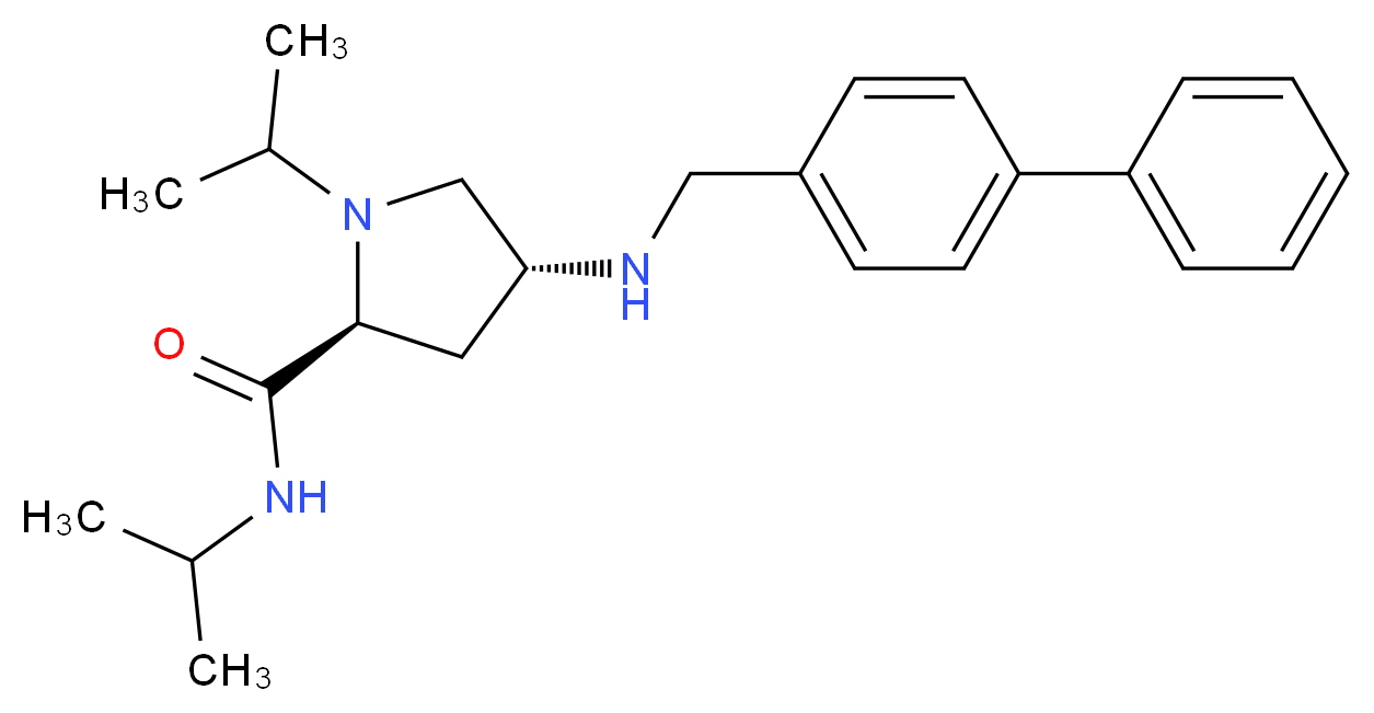 (4R)-4-[(4-biphenylylmethyl)amino]-N,1-diisopropyl-L-prolinamide_分子结构_CAS_)