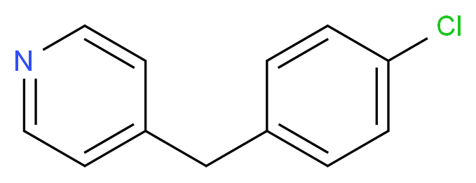 4-[(4-chlorophenyl)methyl]pyridine_分子结构_CAS_4409-11-4