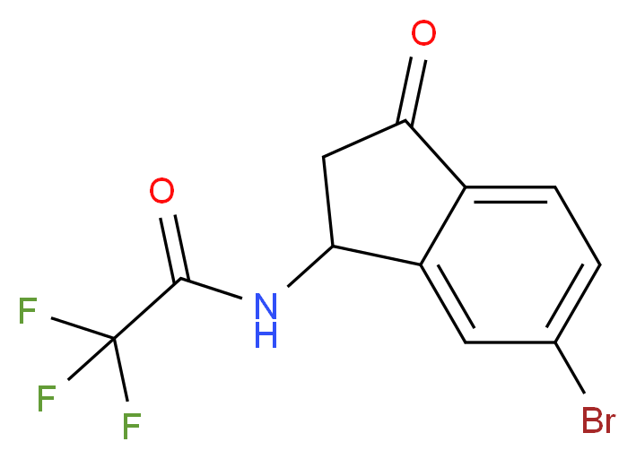 N-(6-broMo-3-oxo-2,3-dihydro-1H-inden-1-yl)-2,2,2-trifluoroacetaMide_分子结构_CAS_117391-24-9)