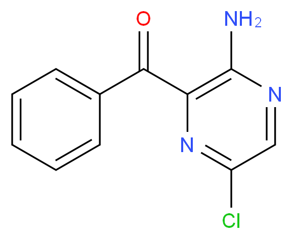 3-benzoyl-5-chloropyrazin-2-amine_分子结构_CAS_56414-04-1