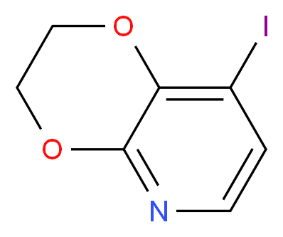 8-Iodo-2,3-dihydro-[1,4]dioxino[2,3-b]pyridine_分子结构_CAS_1228666-17-8)