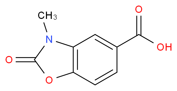 3-methyl-2-oxo-2,3-dihydro-1,3-benzoxazole-5-carboxylic acid_分子结构_CAS_154780-52-6)