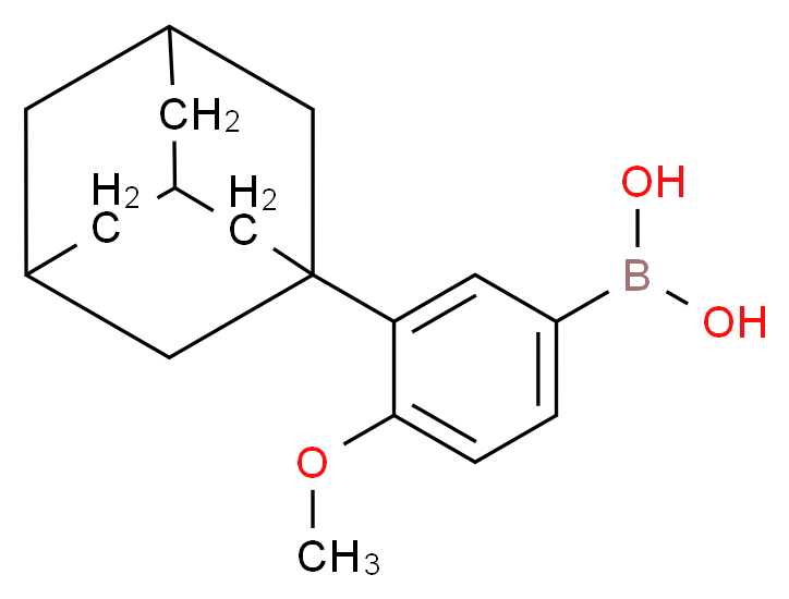 [3-(adamantan-1-yl)-4-methoxyphenyl]boronic acid_分子结构_CAS_459423-32-6