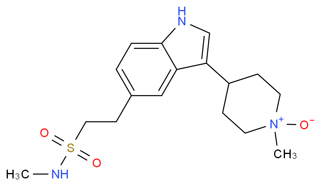 1-methyl-4-{5-[2-(methylsulfamoyl)ethyl]-1H-indol-3-yl}piperidin-1-ium-1-olate_分子结构_CAS_1159977-52-2