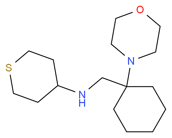 N-[(1-morpholin-4-ylcyclohexyl)methyl]tetrahydro-2H-thiopyran-4-amine_分子结构_CAS_)