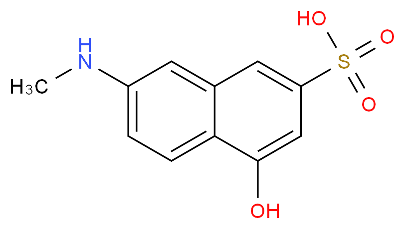 4-hydroxy-7-(methylamino)naphthalene-2-sulfonic acid_分子结构_CAS_22346-43-6