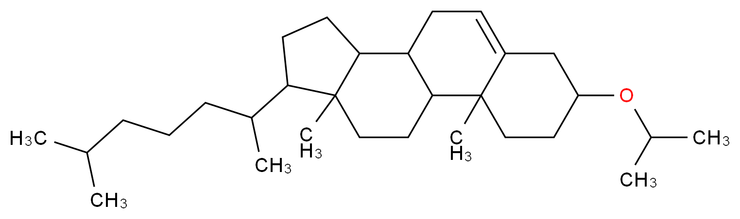 2,15-dimethyl-14-(6-methylheptan-2-yl)-5-(propan-2-yloxy)tetracyclo[8.7.0.0^{2,7}.0^{11,15}]heptadec-7-ene_分子结构_CAS_1255-86-3