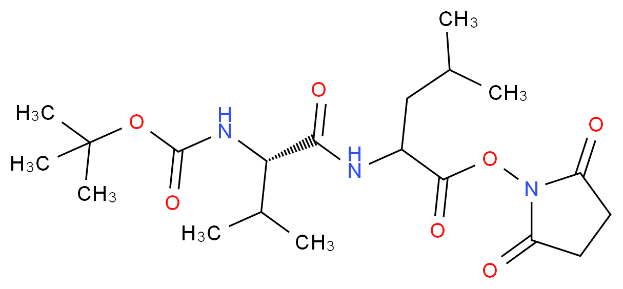 N-Boc-L-valinyl-L-leucinyl N-Hydroxysuccinimide Ester_分子结构_CAS_84642-33-1)