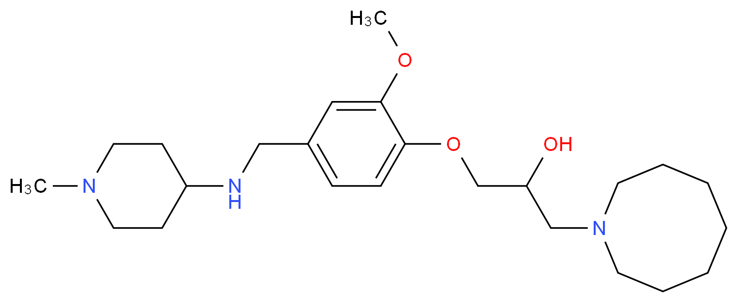 1-(1-azocanyl)-3-(2-methoxy-4-{[(1-methyl-4-piperidinyl)amino]methyl}phenoxy)-2-propanol_分子结构_CAS_)