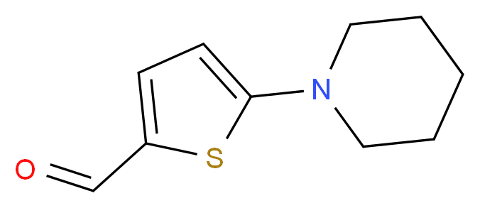 5-(piperidin-1-yl)thiophene-2-carbaldehyde_分子结构_CAS_24372-48-3