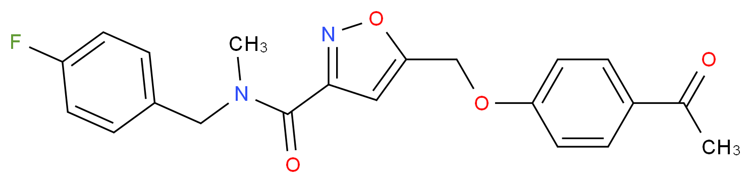 5-[(4-acetylphenoxy)methyl]-N-(4-fluorobenzyl)-N-methyl-3-isoxazolecarboxamide_分子结构_CAS_)