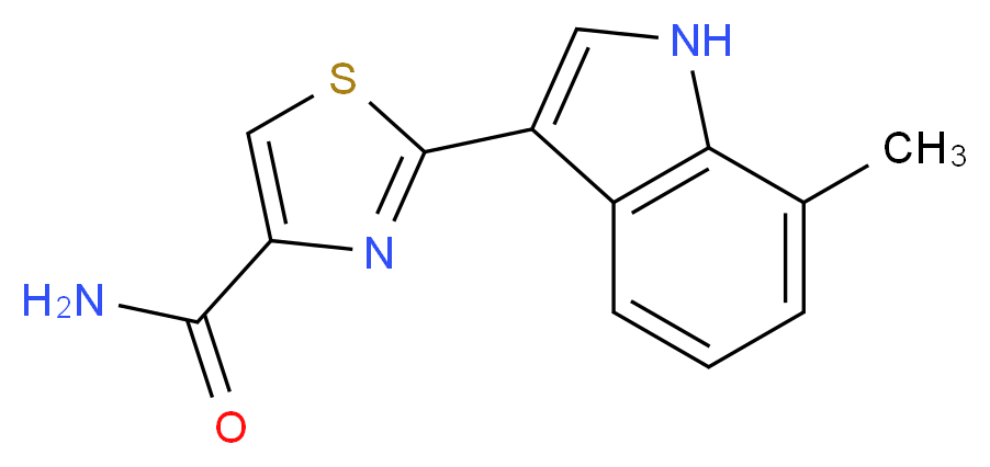 2-(7-methyl-1H-indol-3-yl)-1,3-thiazole-4-carboxamide_分子结构_CAS_)