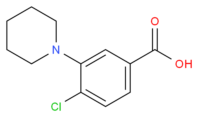 4-Chloro-3-piperidin-1-yl-benzoic acid_分子结构_CAS_)