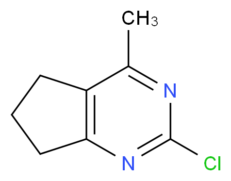 2-chloro-4-methyl-5H,6H,7H-cyclopenta[d]pyrimidine_分子结构_CAS_83939-58-6