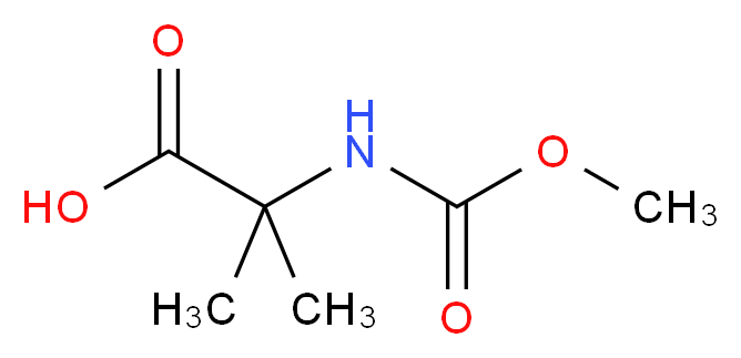 2-[(methoxycarbonyl)amino]-2-methylpropanoic acid_分子结构_CAS_)