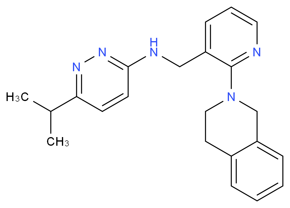 N-{[2-(3,4-dihydroisoquinolin-2(1H)-yl)pyridin-3-yl]methyl}-6-isopropylpyridazin-3-amine_分子结构_CAS_)